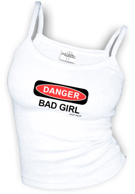 DANGER - BAD GIRL sexy Spaghetti strap tank tops
