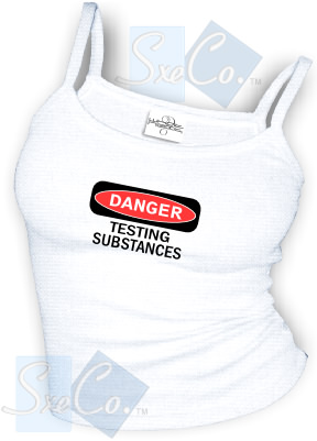 DANGER TESTING SUBSTANCES sexy Spaghetti strap tank tops