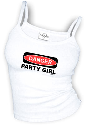DANGER PARTY GIRL sexy Spaghetti strap tank tops