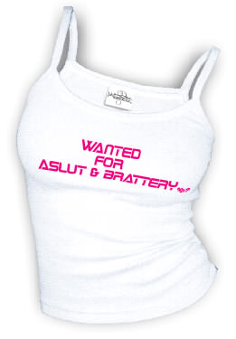 Wanted For ASLUT & BRATTERY - Spaghetti Strap tank top