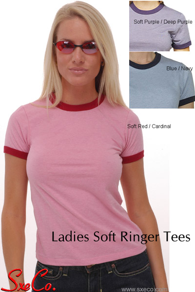 Ladies Soft Ringer Tees